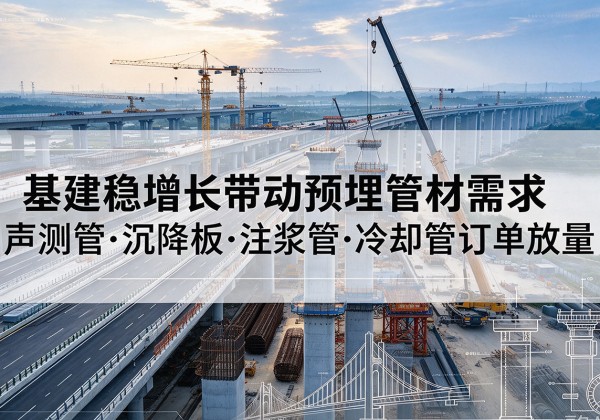 鸡泽基建稳增长带动预埋监测管材需求，声测管、沉降板、注浆管订单持续放量